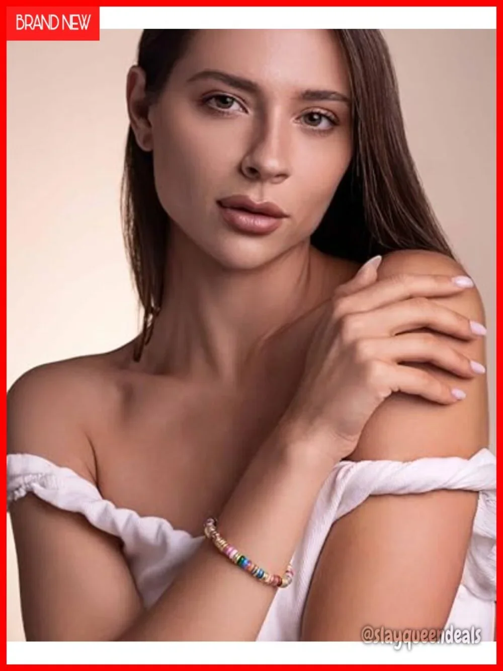 18K Gold Plated Stack Bangle Beaded Stone Jewelry Set